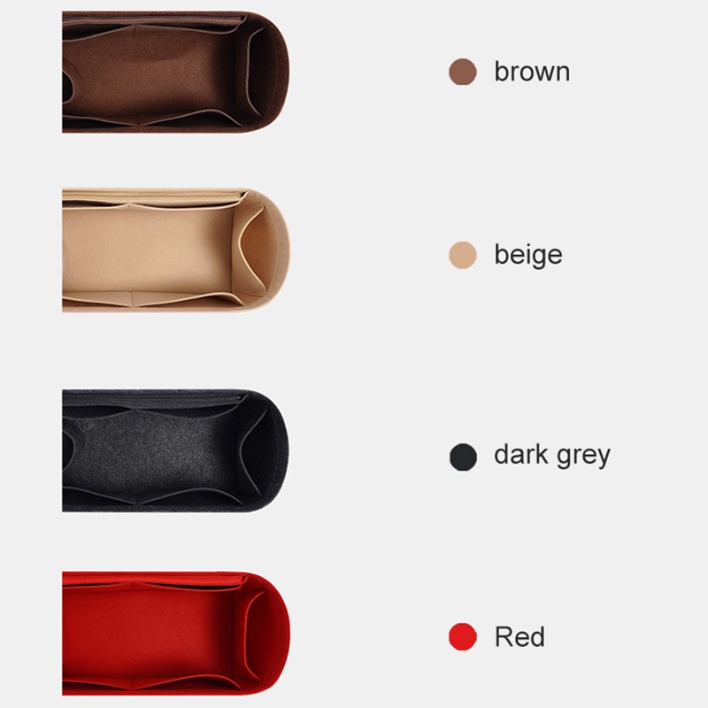 Túi chèn EVERTONER đựng đồ trang điểm bằng nỉ có khóa kéo sang trọng vừa vặn