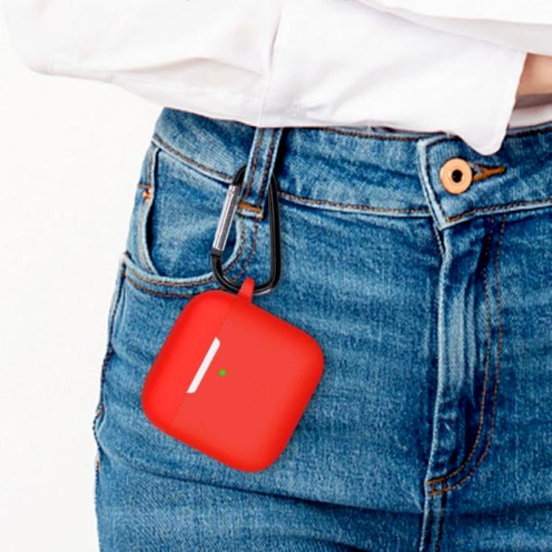 Vỏ Bảo Vệ Hộp Sạc Tai Nghe Không Dây Xiaomi Redmi Buds 3 Bằng Silicon Màu Kẹo Kèm Móc Cài Tiện Dụng