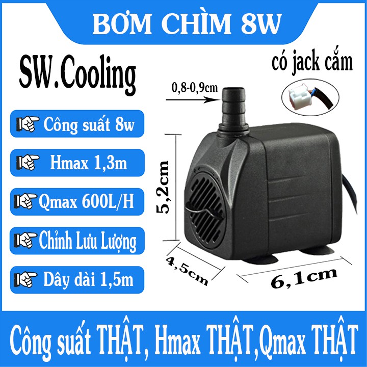 bơm chìm mini quạt hơi nước 8w cho quạt điều hòa quạt hơi nước