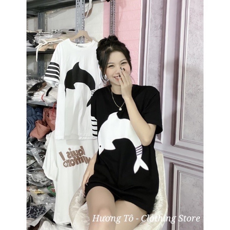 Áo phông cá heo 4 vạch tay TTA656