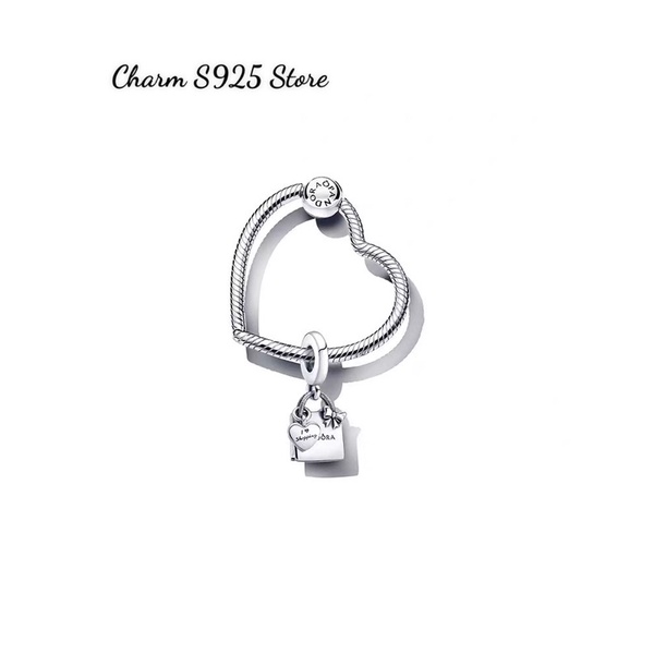 COMBO VÒNG TIM MẶT DÂY CHUYỀN MIX 1 HẠT CHARM PAN ALE BẠC S925 CAO CẤP