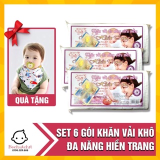 Combo 6 gói khăn vải đa năng HIỀN Trang