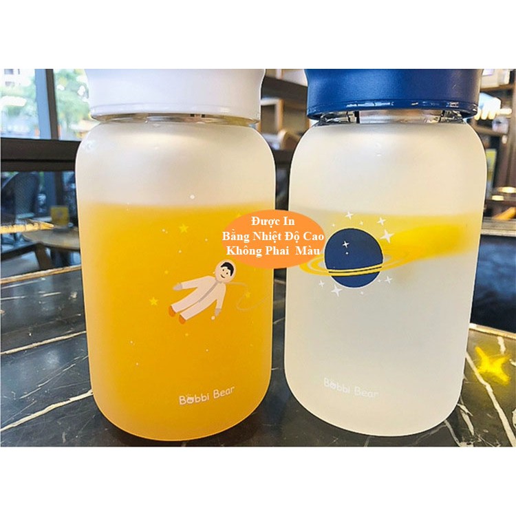 Bình thủy tinh du hành vũ trụ tặng kèm túi chống sốc