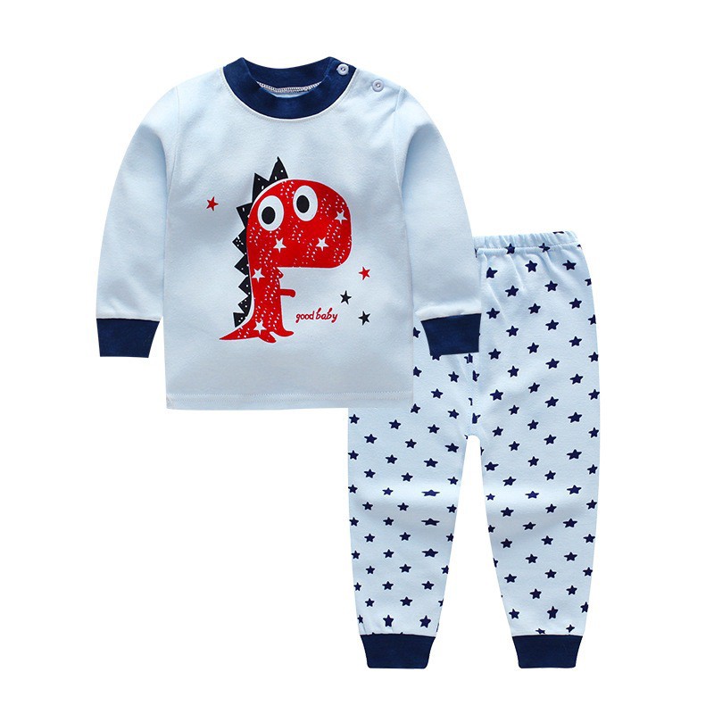 Set đồ tay dài cotton họa tiết hoạt hình dễ thương