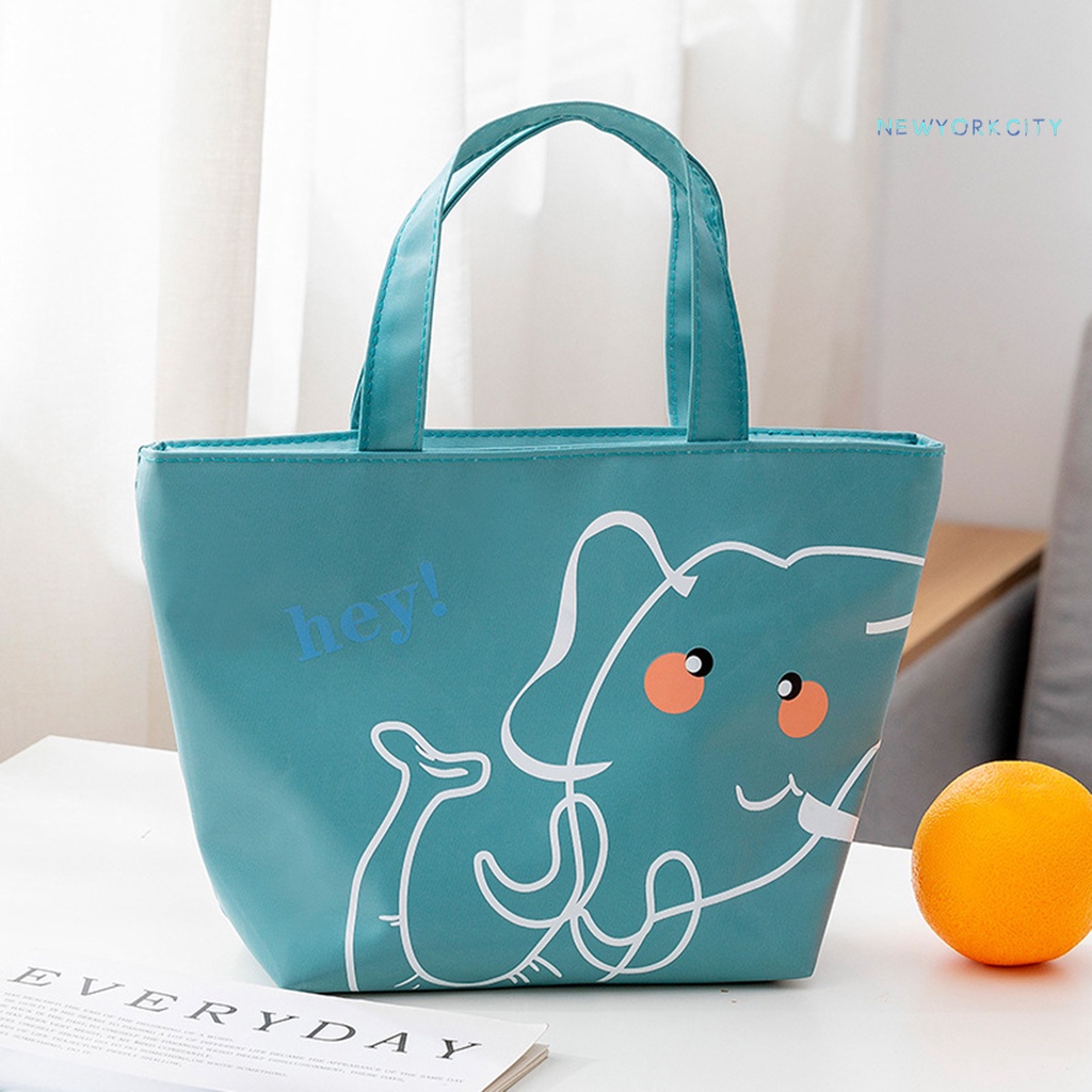 Túi Đựng Cơm Trưa NYC Vải Canvas Dày Dặn Chống Thấm Nước Chống Bẩn Với Tay Cầm Tiện Dụng Cho Văn Phòng