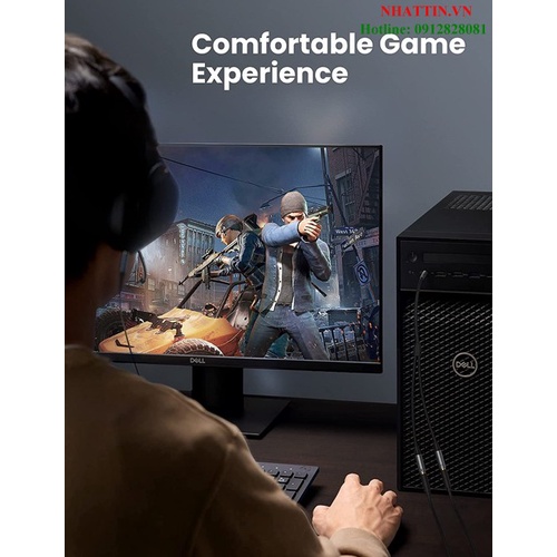 Cáp chia tách Audio 3.5mm 1 ra 2 đầu 3.5mm Loa và Mic Ugreen 50254 cao cấp