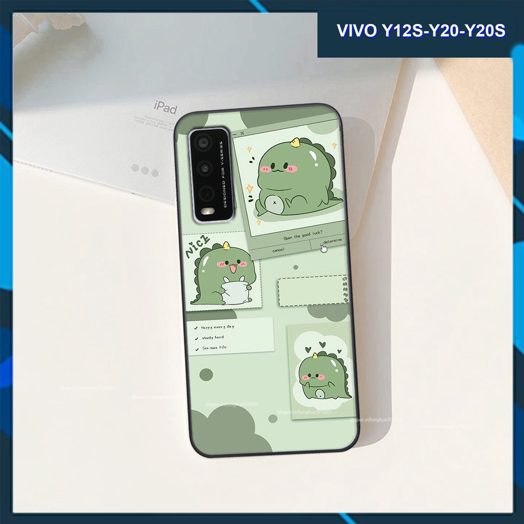 HOT🔥Ốp lưng VIVO Y12S-Y20-Y20S khủng long ăn kem dễ thương
