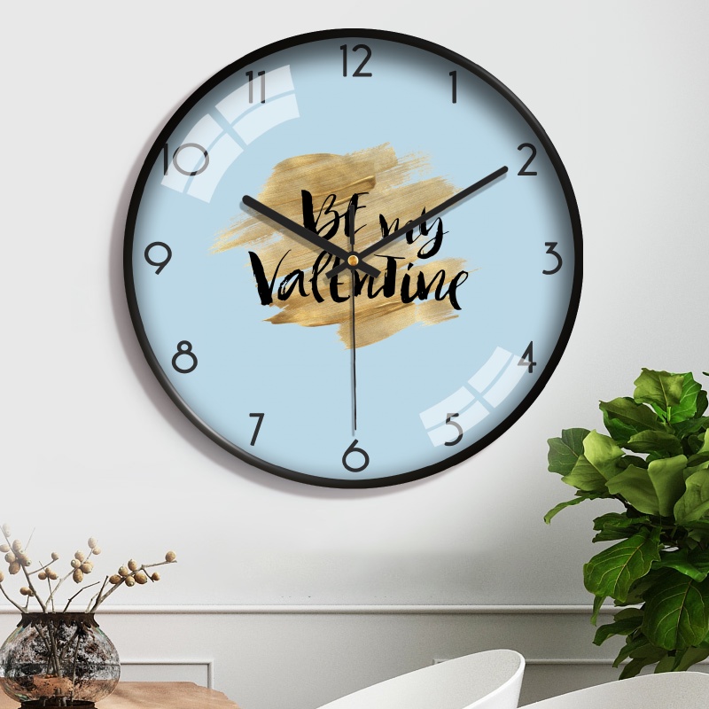 Đồng Hồ Treo Tường Khung Nhựa ABS, Đồng Hồ Treo Tường Kim Trôi Treo Không Tiếng Ồn, Có Lớp Kính Bảo Vệ