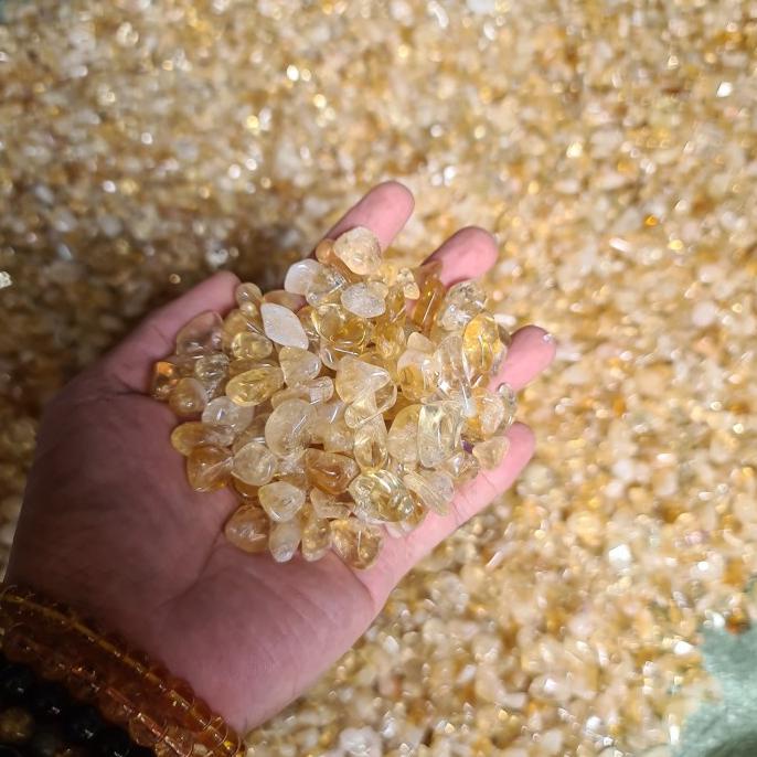 Hạt đá Citrine 15-20Mm 250Gram thời trang làm quà tặng cho nam