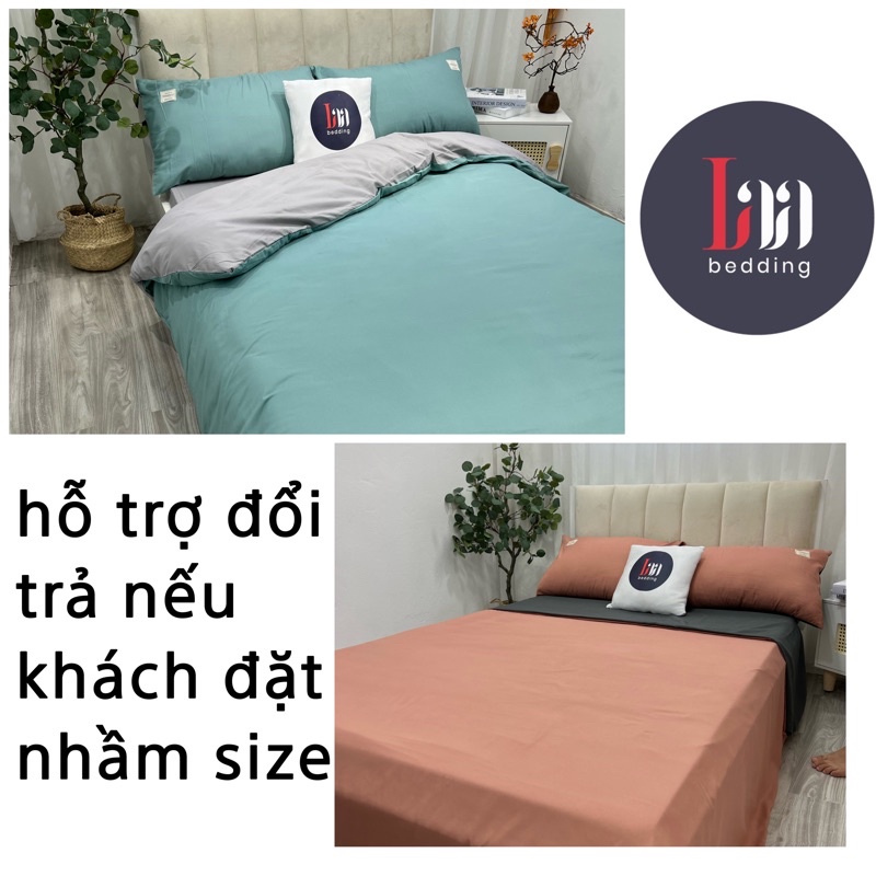 Bộ chăn ga cotton Tici cao cấp phong cách Hàn Quốc đủ size đủ màu (không kèm ruột)