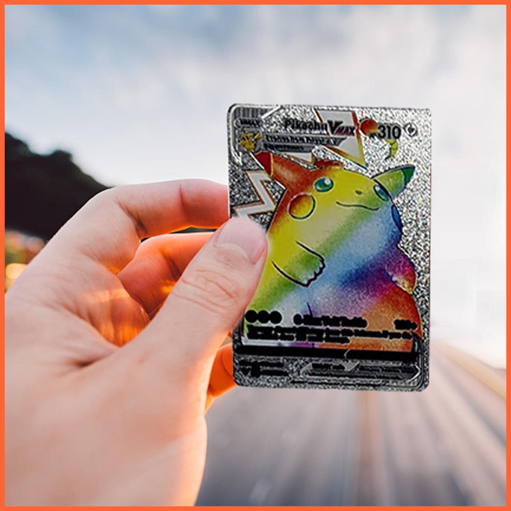 Set 55 Thẻ Bài Đồ Chơi Charizard Bằng Kim Loại Mạ Vàng