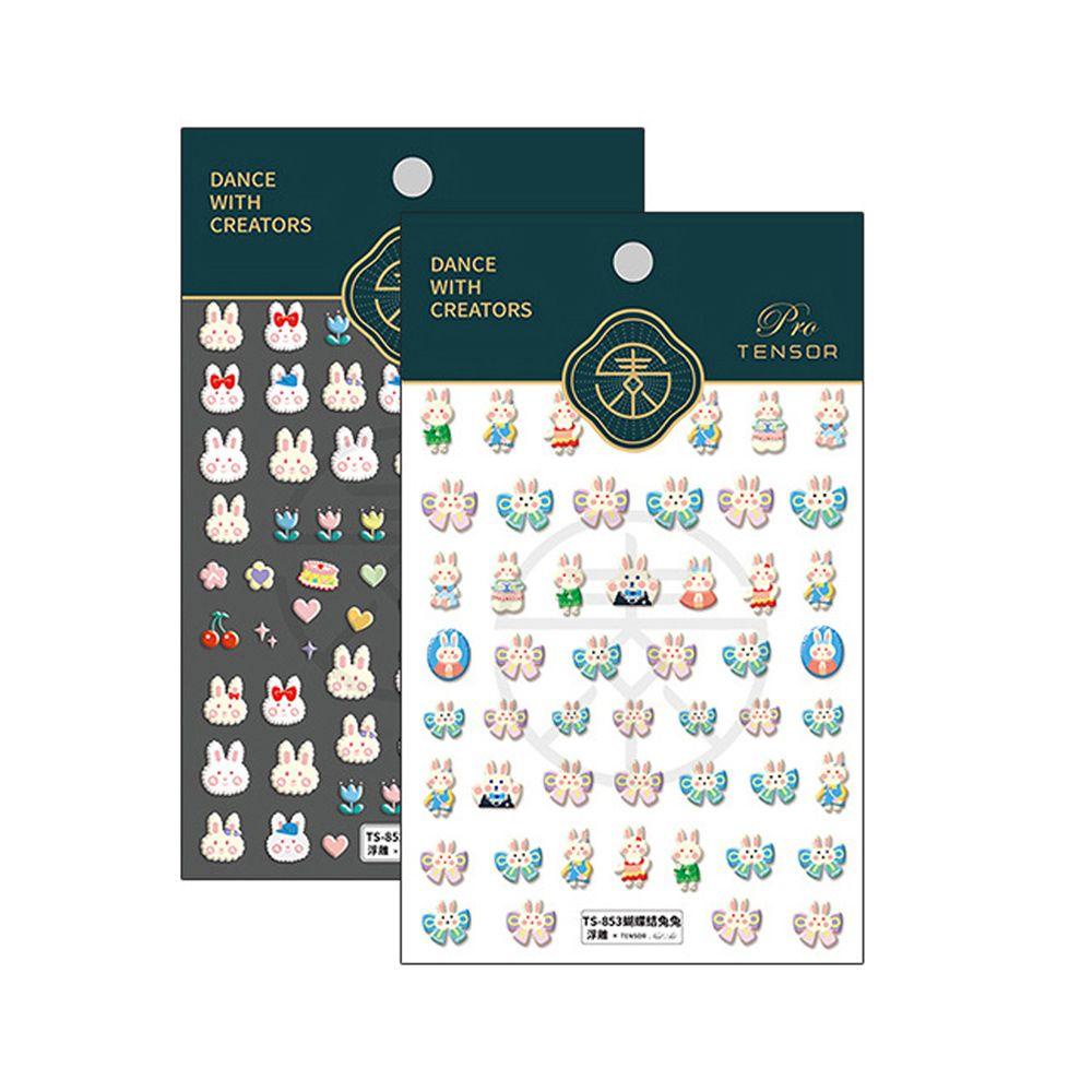 Miếng Dán Trang Trí Móng Tay Tự Dính Họa Tiết Hoạt Hình Hoa / Chuột Mickey Giáng Sinh Dễ Thương