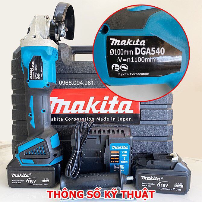 COMBO BỘ LAM XÍCH+Máy Cắt Pin MAKITA 118V Dây Đồng 100% Không Chổi Than  - Máy Cắt Pin - Máy Mài Pin