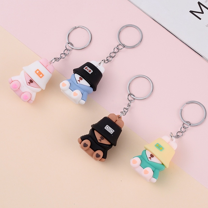 Móc khoá  cool  Ngầu  gấu đội nón  siêu dễ thương_ Choose Me