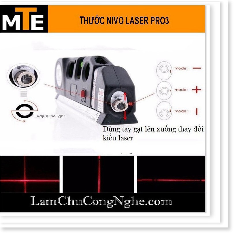 Thước Nivo Laser PRO3 cân mực laser đa năng