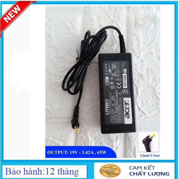 Sạc Laptop Acer 19V–3.42A – 65W (Adapter Acer 3.42a )