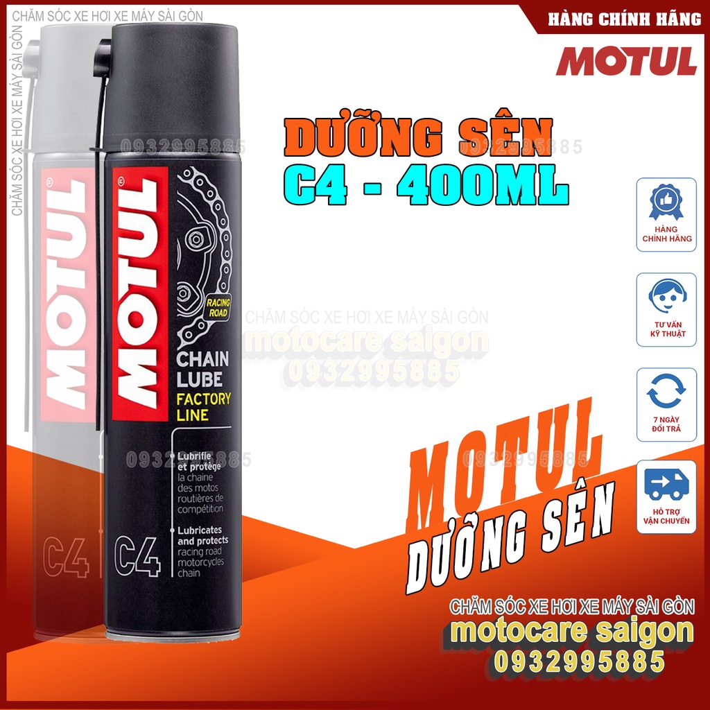 Xịt dưỡng sên Motul Chain Lube Factory Line C4 400ml