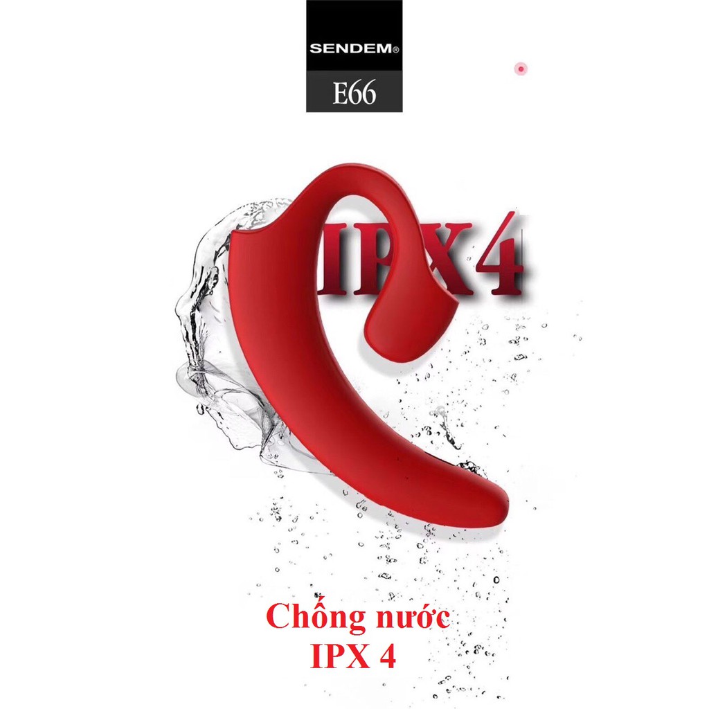 Tai nghe Bluetooth cài tai Sendem E66 - dẹt, siêu mỏng, pin trâu - Trẻ trung, hiện đại Bảo hành 1 năm