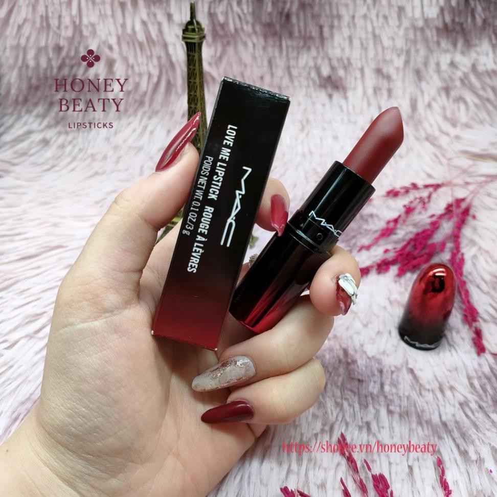 Son lì Mac love me lipstick rouge à lèvres Màu 423 E for effortless 3g sắc đỏ quyến rũ và mê hoặc | BigBuy360 - bigbuy360.vn