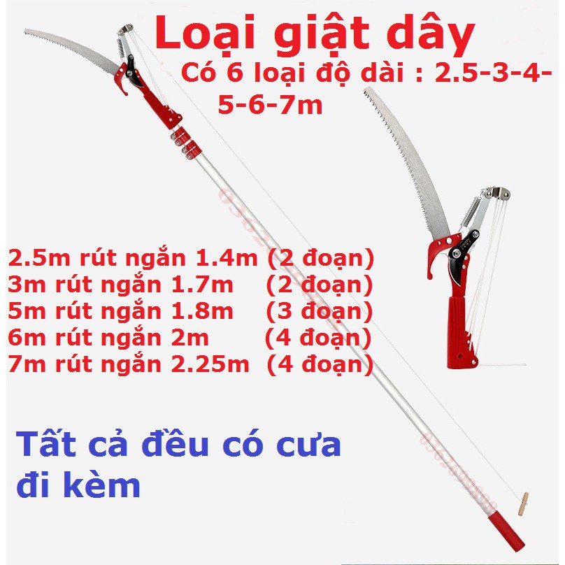 (Nhiều loại)Kéo hái quả,cắt cành cây trên cao kết hợp cưa cành cây,kéo hái trái cây trên cao