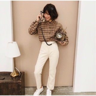 Quần jeans nữ baggy basic vintage