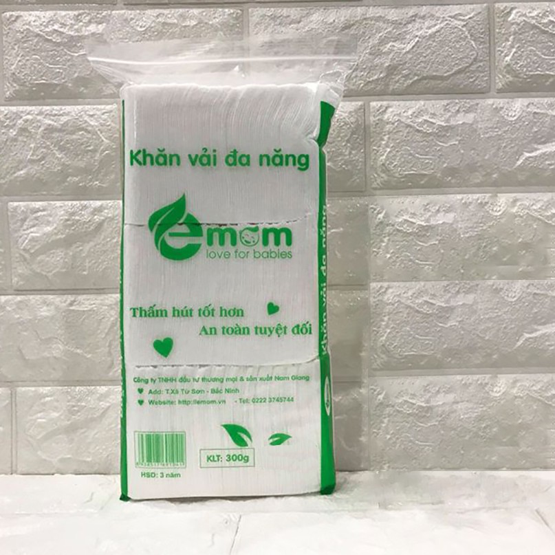 Khăn Vải Khô Đa Năng, Khăn Khô Emom 300gram, Khăn Vải Không Dệt