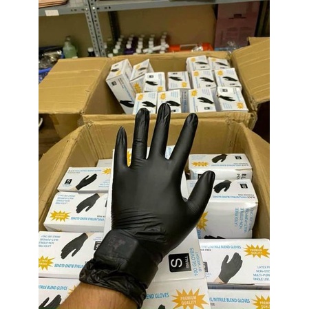 Găng tay cao su đen dùng trong spa