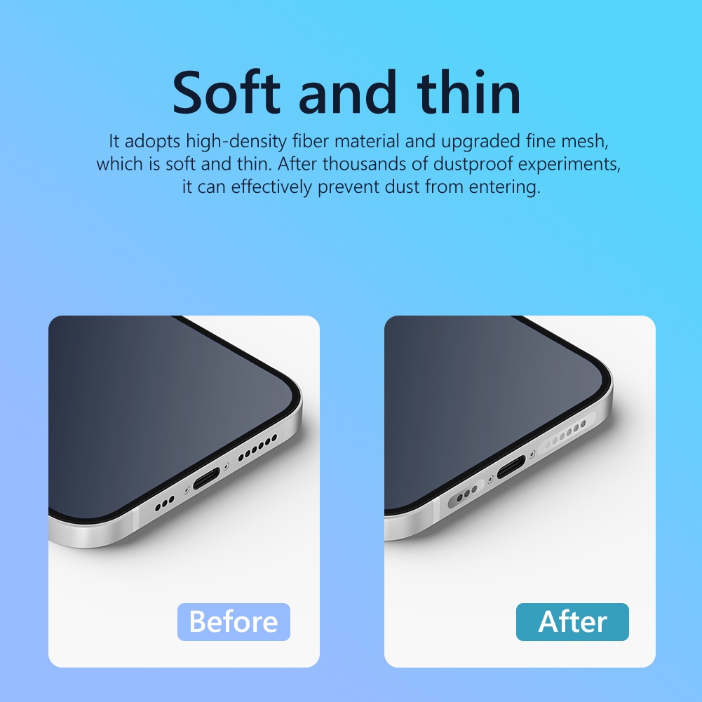 Bộ 8 Miếng Dán Kim Loại Chống Bụi Cho Loa Điện Thoại iPhone 14 13 12 Pro max