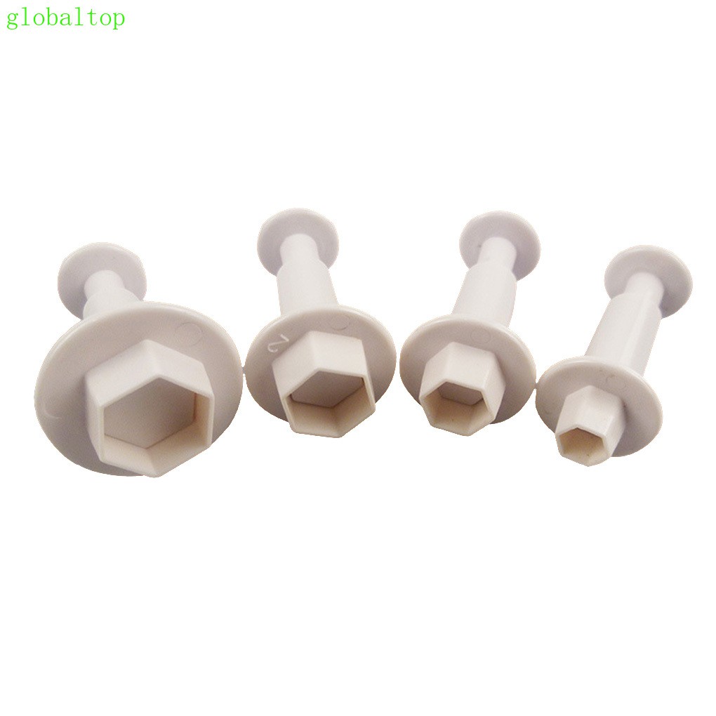 Set 4 Khuôn Nhựa Làm Bánh Hình Lục Giác