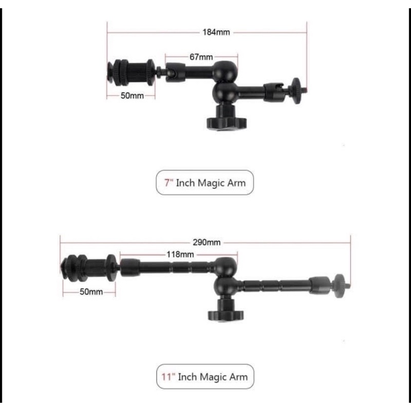 Magic Arm 11 inch khớp nối đa năng + kẹp con cua