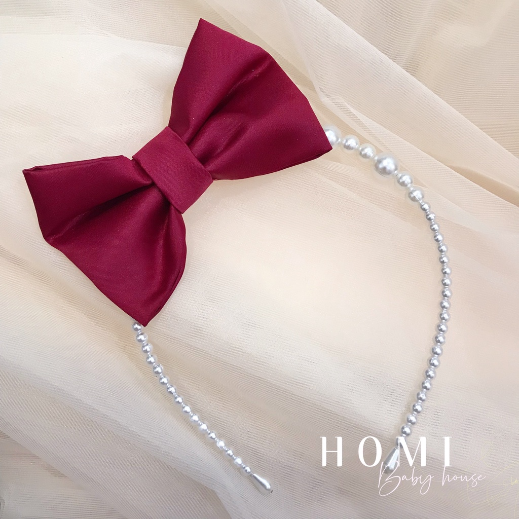 Cài nơ tóc HOMI BABY HOUSE nhiều màu thời trang cho bé gái