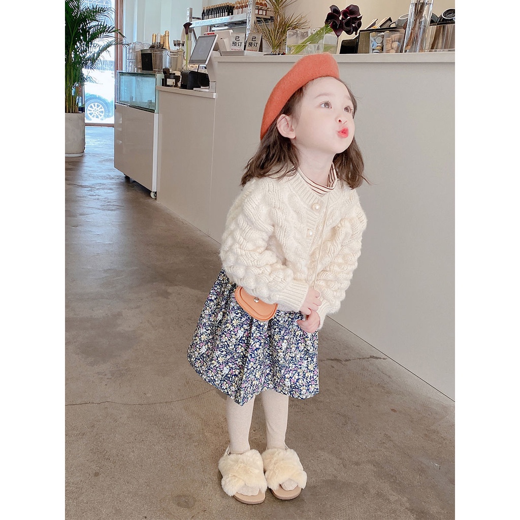 Áo khoác cardigan dệt kim phong cách phương Tây thời trang xuân thu Hàn Quốc độc đáo cho bé