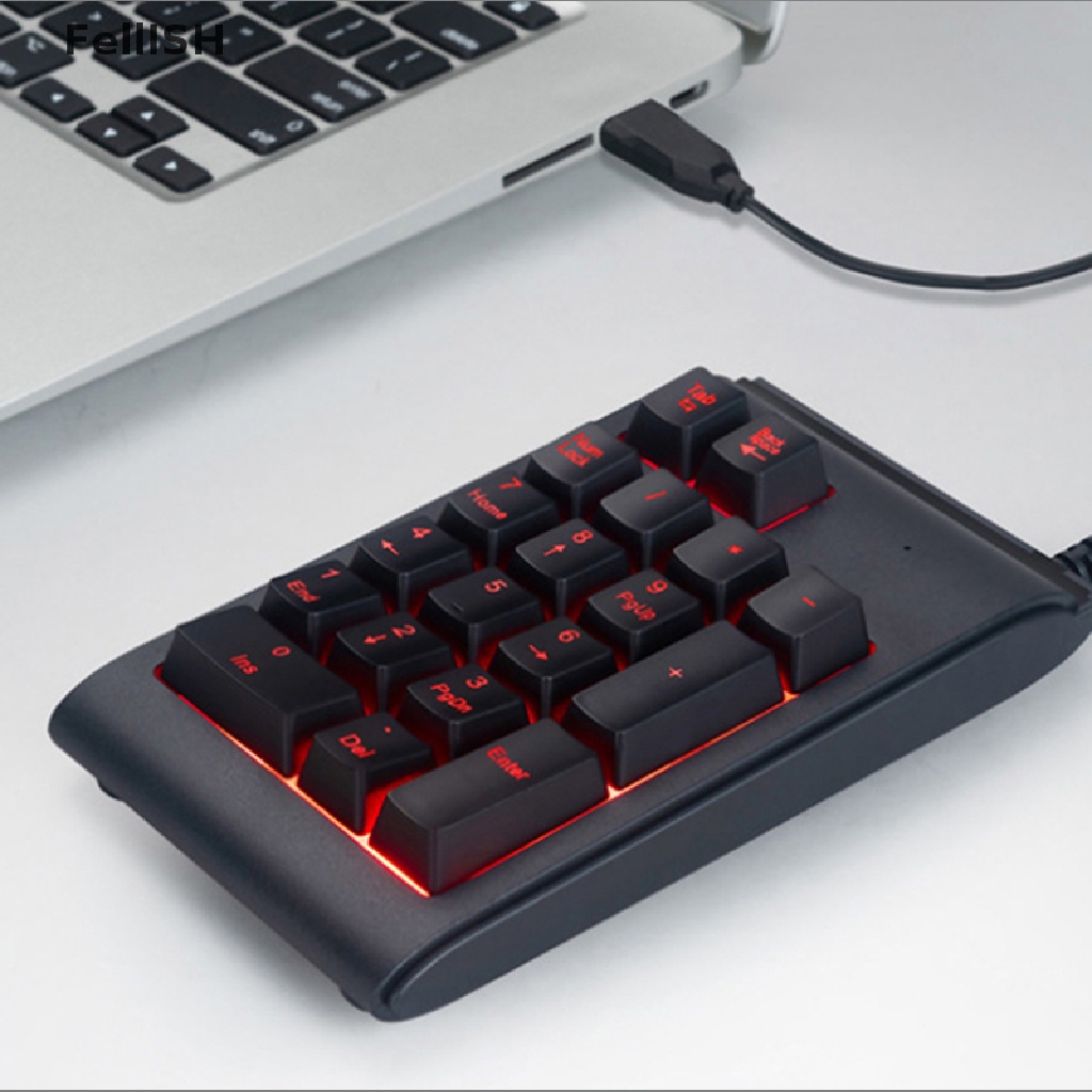 Bàn Phím Số 19 Phím mini Có Dây Đèn LED 439br