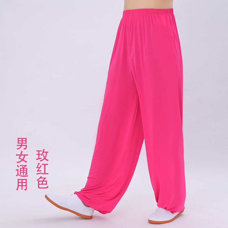 Quần Tập Thái Cực Quyền Dáng Rộng Bằng Chất Liệu Lụa Lạnh Có size Lớn 8.4 Dành Cho Nam Và Nữ
