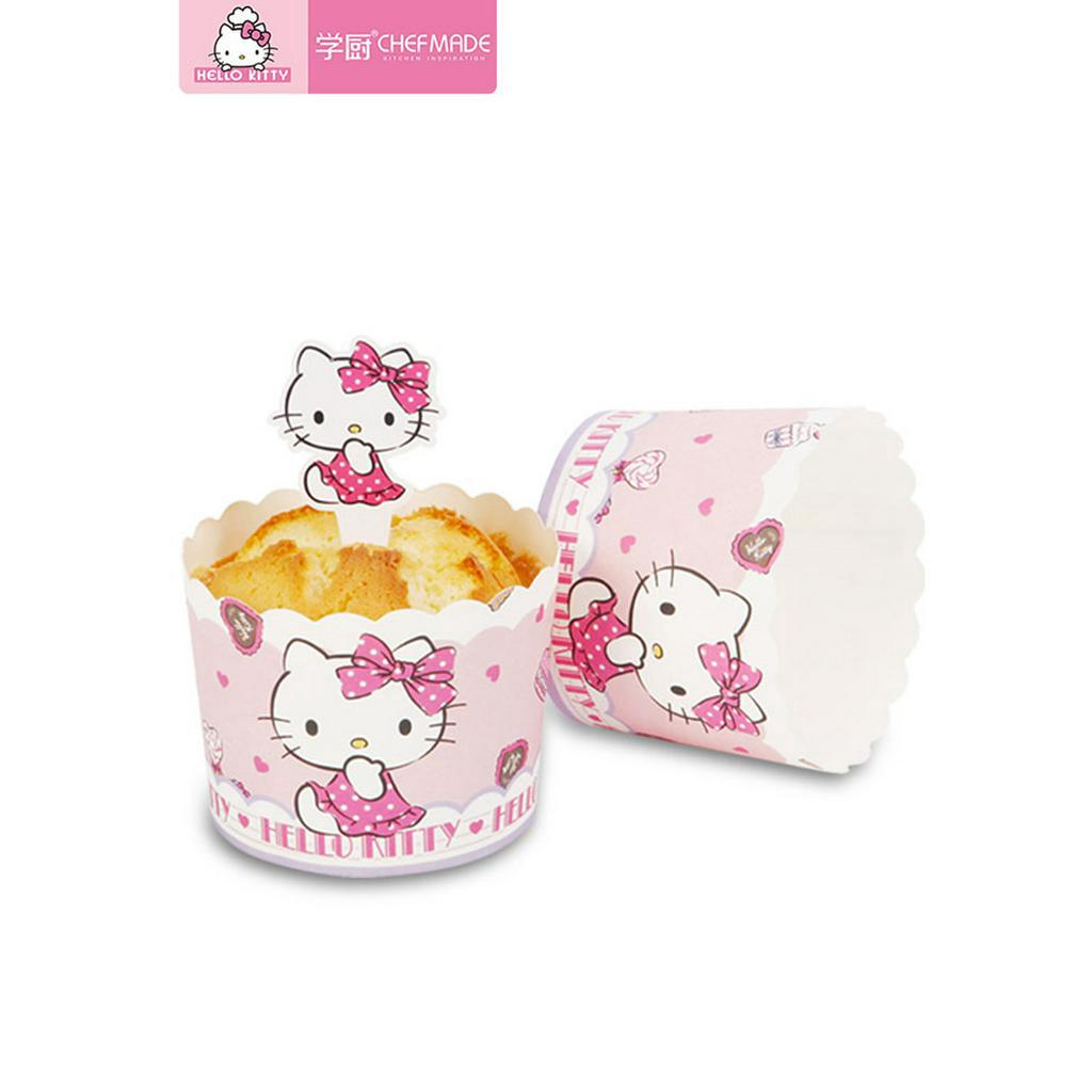 CHEFMADE Cốc Giấy Làm Bánh Mì hello kitty Thủ Công Chịu Nhiệt Cao 25 kt7068