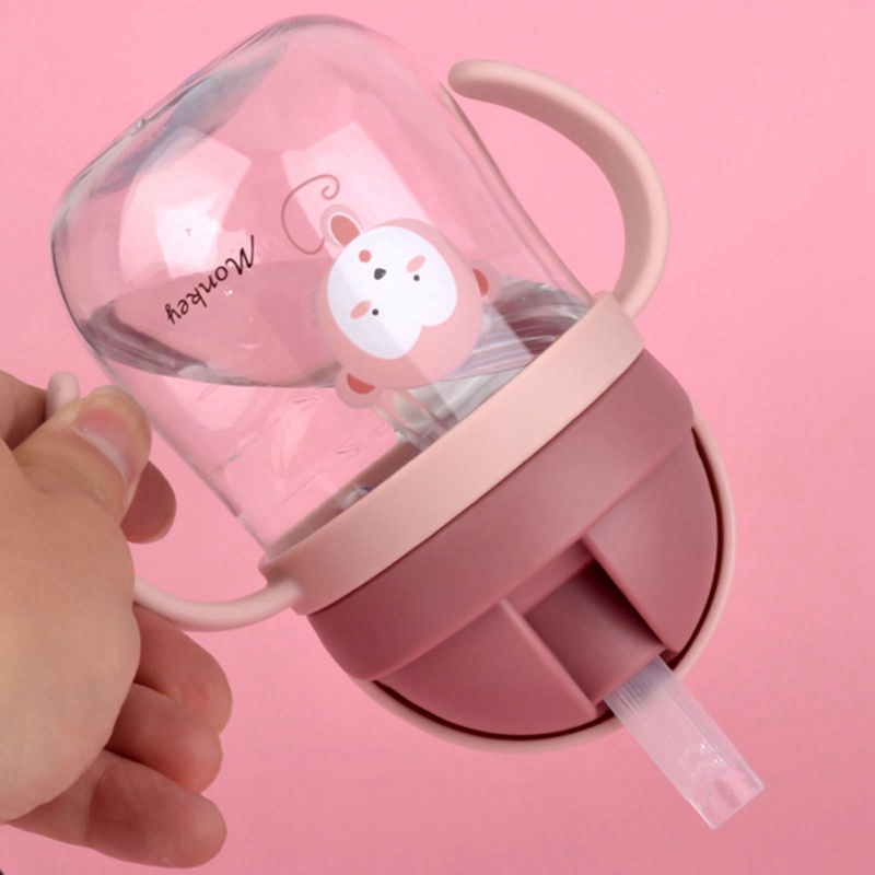 Bình Uống Nước Có Ống Hút Và Tay Cầm Cho Bé Mẫu Giáo 250/350ML