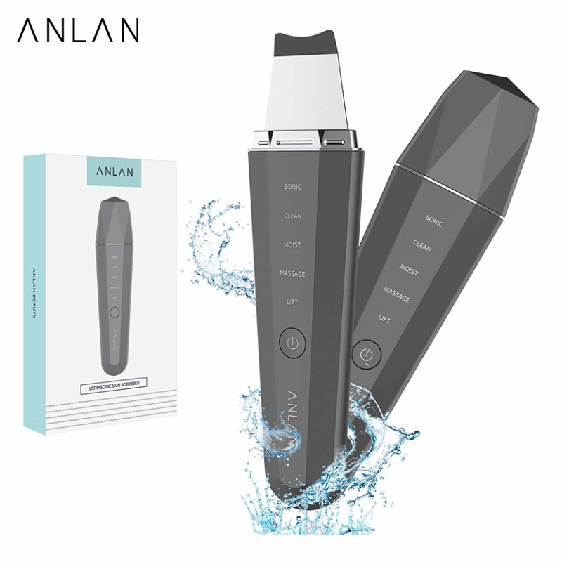 Máy Cà Da Anlan Ipx5 Siêu Âm Chống Nước Loại Bỏ Mụn Đầu Đen Ems Nâng Cơ Mặt 45 ℃