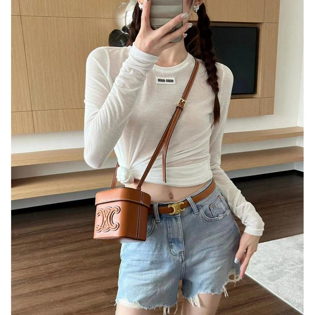 Mim * IU 2023 Áo Thun Dài Tay Trong Suốt Mới