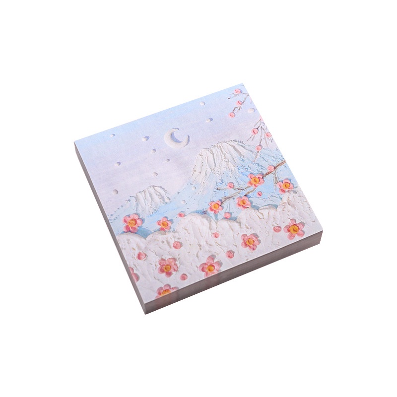 Giấy Note Ghi Chú Trang Trí Sổ Tay Kiểu Tranh Sơn Dầu Độc Đáo