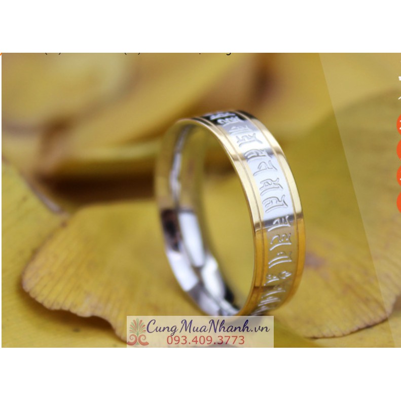NHẪN KHẮC CHÚ LĂNG NGHIÊM PHẬT GIÁO TÂY TẠNG - NH196