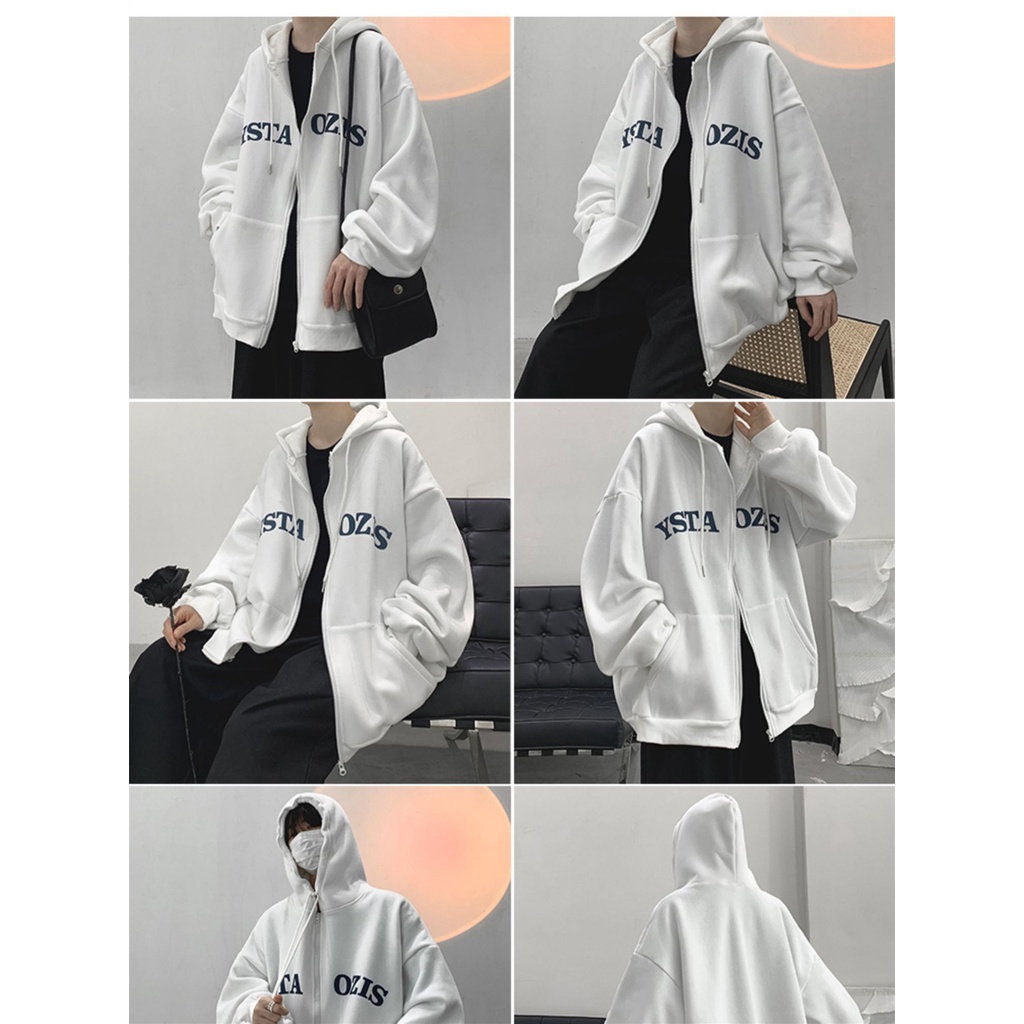 Áo Khoác Thể Thao Có Nón Phối Khóa Kéo Phong Cách Retro Thu Đông Cho Nữ OOP1