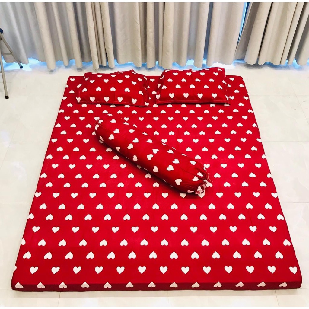 Vỏ gối ôm cotton poly 35x100cm💝mẫu tam giác ghi