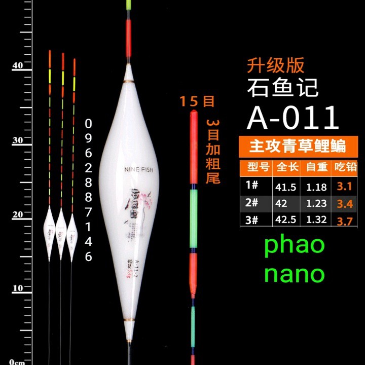 phao câu cá phao câu đài nano có thông số