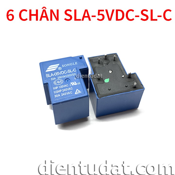 Relay 5VDC 30A 6 CHÂN SLA-5VDC-SL-C