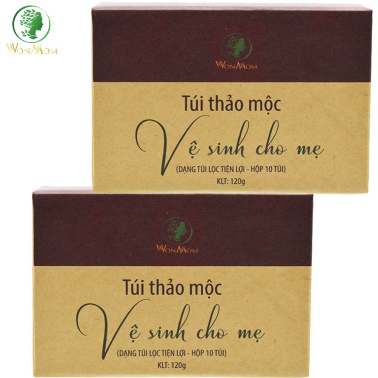 2 Hộp - 20 túi Thảo mộc vệ sinh vùng kín Wonmom cho Mẹ sau sinh - Việt Nam