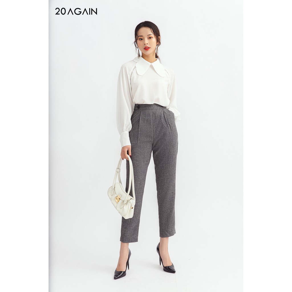 Quần dài suông xếp 2 ly trước QAA1121 20AGAIN | BigBuy360 - bigbuy360.vn