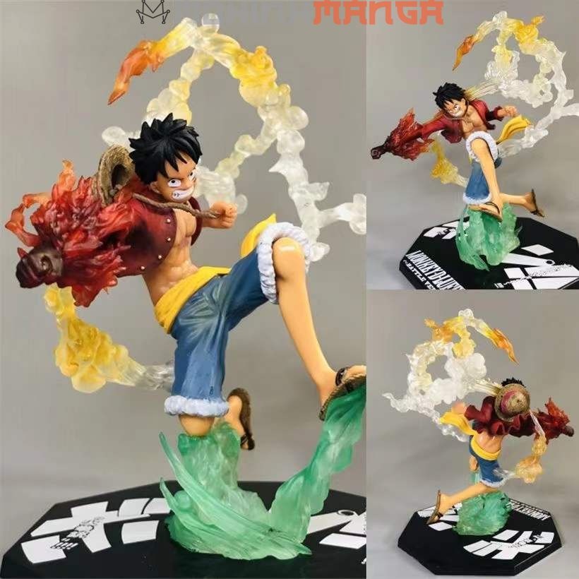 [CÓ HỘP] Mô hình Monkey D Luffy gear 2 Haki trong truyện One Piece Đảo hải tặc cao 20cm băng mũ rơm Chopper Zoro Nami