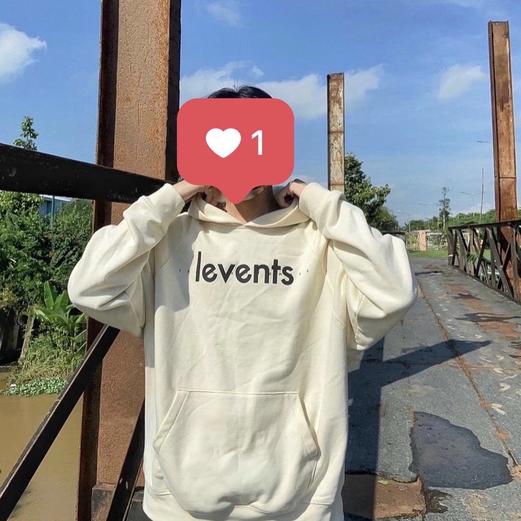 Áo hoodie Levents capsule màu kem Áo khoác nỉ lenvents capsule hoodie cream full tag nam nữ unisex - Gin Store