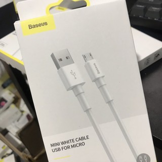 ✅ [BH 13 tháng] - Cáp sạc nhanh 2.4A Baseus Mini White cho iPhone / Type C / Micro USB