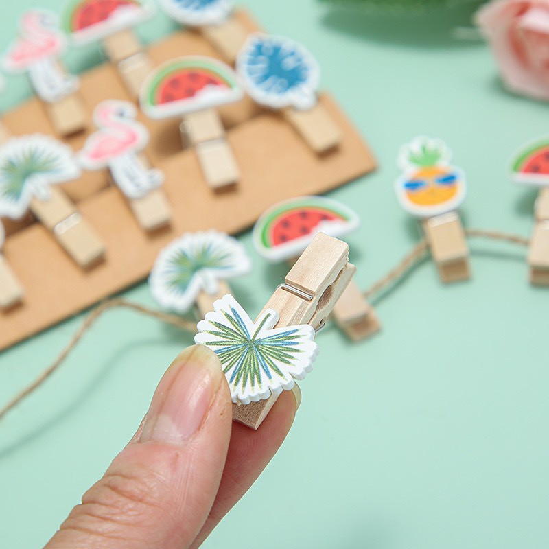 Bộ 10 kẹp gố DesignPub hình sinh vật nhiệt đới (KG18)